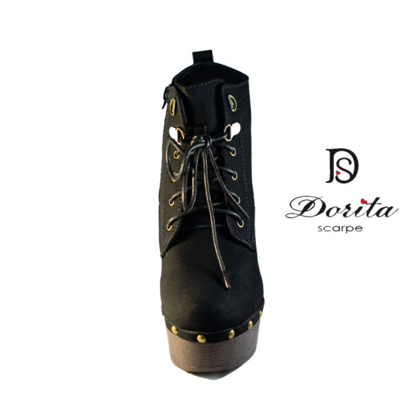 Wooden high hill boot 10069 front